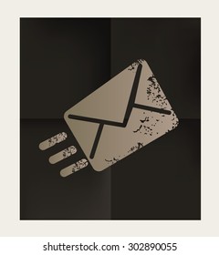 Email design on black background,vector