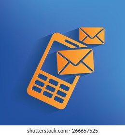 Email design on blue background,clean vector