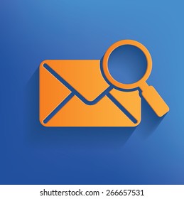 Email design on blue background,clean vector