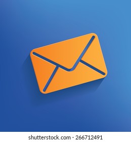 Email design on blue background,clean vector