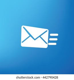 Email design on blue background,vector
