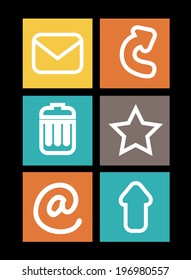 Email design over black background, vector illustration