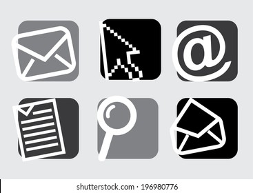 Email design over gray background, vector illustration
