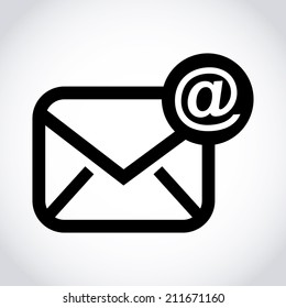 email design over  gray background vector illustration