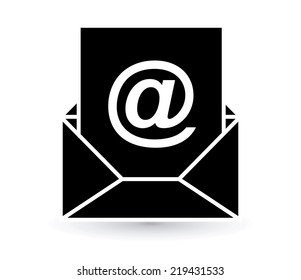 Email design over white background, vector illustration