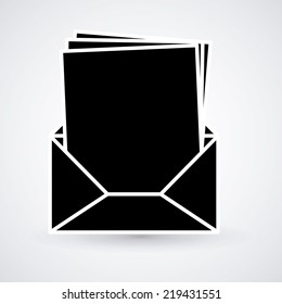 Email design over white background, vector illustration