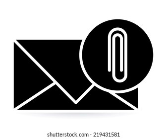 Email design over white background, vector illustration