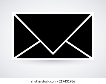 Email design over white background, vector illustration