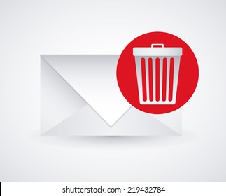 Email design over white background, vector illustration