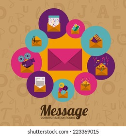 Email design over white background, vector illustration 