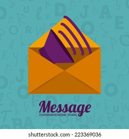Email design over white background, vector illustration 