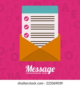 Email design over white background, vector illustration 
