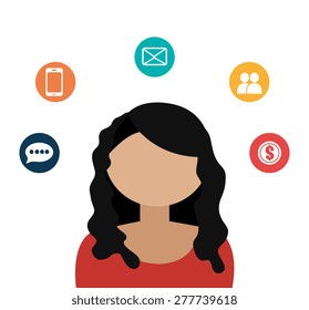 Email design over white background, vector illustration.