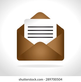 eMail design over white background, vector illustration.