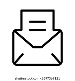 Email Digital Communication Icon Set Featuring Messages, Inbox, and Correspondence Symbols for Modern Apps, Web, and Business Platforms