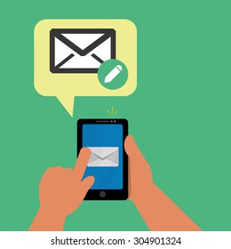 Email digital design, vector illustration 10 eps graphic