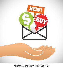 Email digital design, vector illustration 10 eps graphic