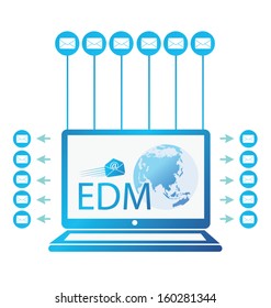 email direct marketing. Communication concept. vector Illustration.