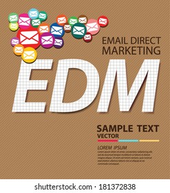 email direct marketing concept. vector Illustration.