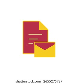 Email document in fill icon