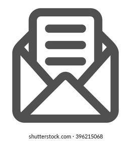 E-mail and document icons created on pixel perfect work flow. Vector illustration