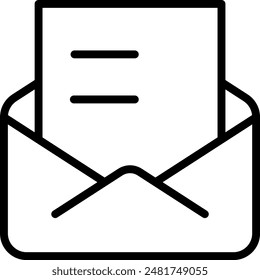 Email document, simple vector illustration editable stroke.