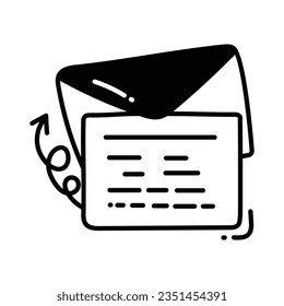 Email doodle Icon Design illustration. Business Symbol on White background EPS 10 File