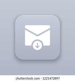 E-mail download ,e-mail down button, best vector on a gray background