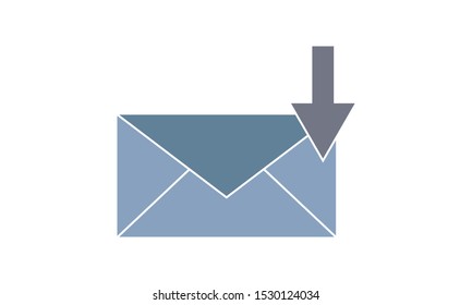 E-mail download vector icon.Simple flat symbol. Perfect  pictogram illustration on white background.