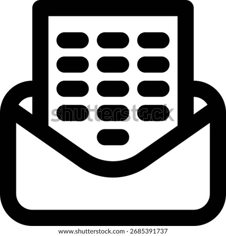 Email Draft, Email Template Outline Icon