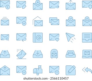 Email duotone vector icons packv