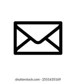 Email. Editable stroke vector icon on white background.

