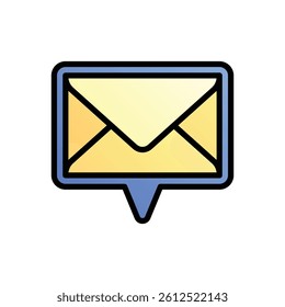 Email. Editable vector icon, coloured with outlined stroke.