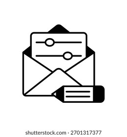 Email Edición Icono de Vector Ilustración de stock