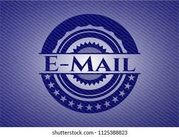 Email emblem with jean background