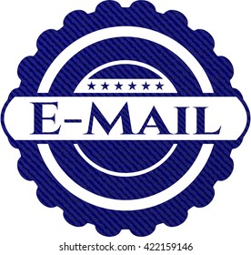 Email emblem with jean high quality background