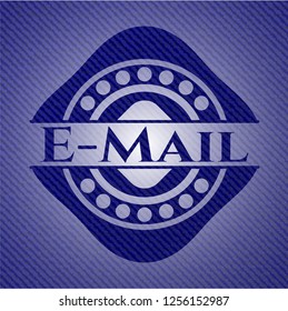 Email emblem with jean texture