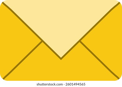 Email envelop icon for contact and communication, vector illustration isolated on white background for web, message, and marketing design.