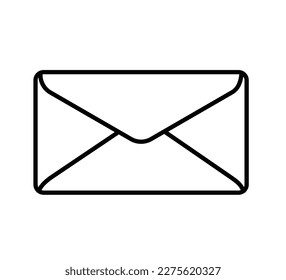 Email envelop line icon vector illustration