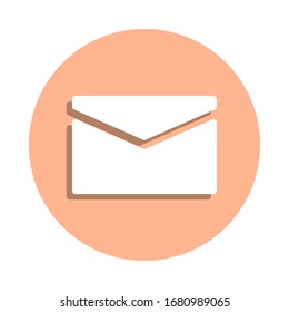 Icono del sobre de correo electrónico. Glifo simple, vector plano de iconos web para ui y ux, sitio web o aplicación móvil