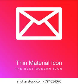 Email envelope button red and pink gradient material white icon minimal design