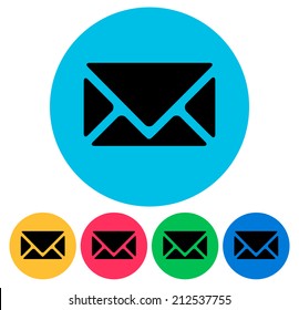 Email, envelope, contact vector icons