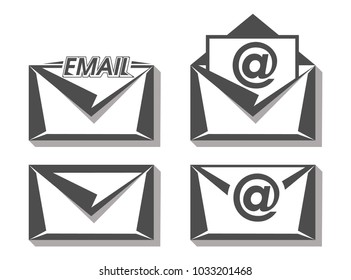 Email and Envelope Design, Icon Vector Eps10
