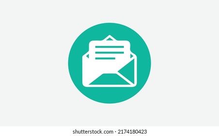 Email envelope flat design vector icon isolated on background in modern trendy style. email symbol vector eps10.