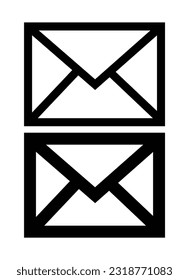 vector de ilustración de icono plano de correo electrónico 