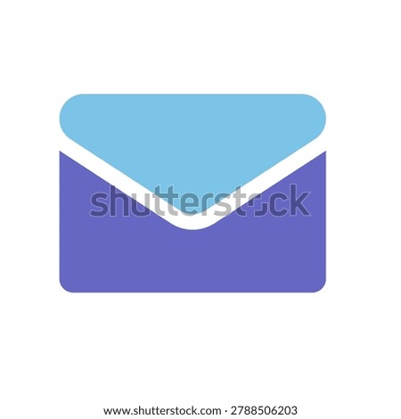 Email envelope flat icon symbol vector illustration