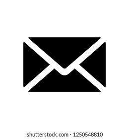 Email Envelope Glyph Icon Vector