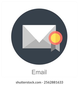 Email and envelope icon concept