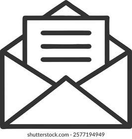 Email Envelope Icon Depicting Communication, Perfect for Professional and Business Use