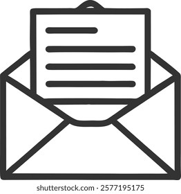 Email Envelope Icon Depicting Communication, Perfect for Professional and Business Use